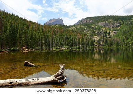 Scenic Views From Trail Ridge Road, Rocky Mountain National Park In Colorado, Usa.