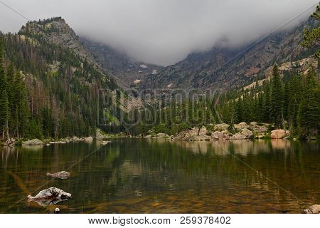 Dream Lake In The Rocky Mountain National Park, Colorado, Usa.