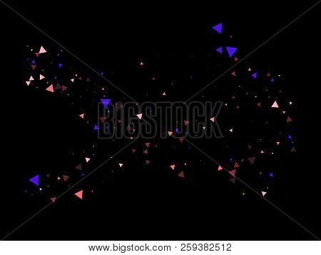 Bang, Burst, Moved Particles, Vector Explosion Background. Broken Glass Shattered Memphis Grunge Fra