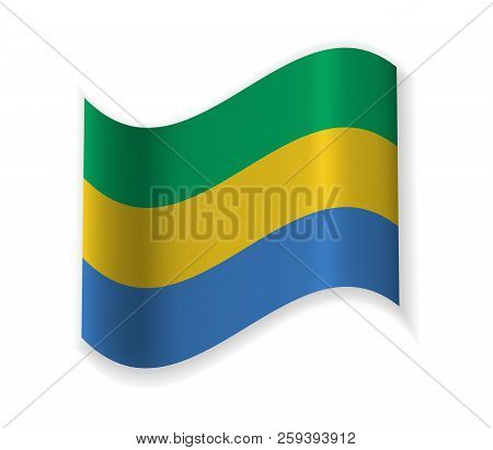 The Flag Of Gabon. Country In Central Africa. Vector Illustration. National Symbol.