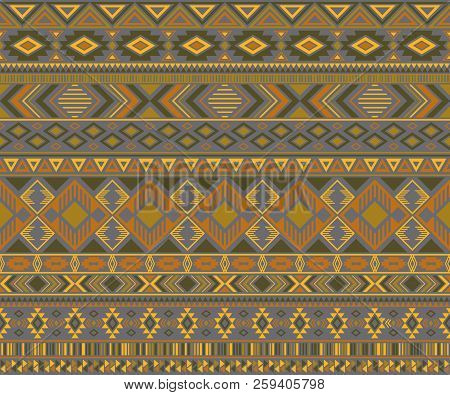 Peruvian American Indian Pattern Tribal Ethnic Motifs Geometric Vector Background. Beautiful Native 