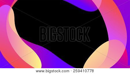 Vector Abstract Blur Wave Shapes In Gradient Iridescent Colors Effect Soft Transition. Slider Templa