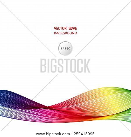 Great Rainbow Waves Colorful Gradient Light Blend Line Vector Abstract