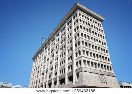 Ploiesti, Romania - August 20, 2012: City Hall In Ploiesti, Romania. The Famous Building Known As Ca