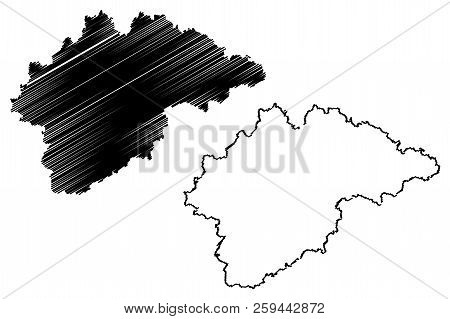 Novgorod Oblast (russia, Subjects Of The Russian Federation, Oblasts Of Russia) Map Vector Illustrat
