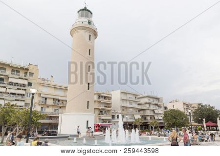 Alexandroupolis, Greece - July 9: Lighthouse That Is Landmark Of Alexandroupolis City In Eastmacedon