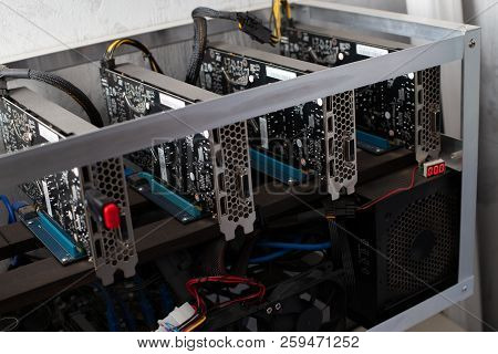 Domestic Gpu Crypto Mining Rig Under Dust