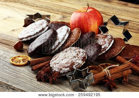 Typical German Gingerbreads Such As Lebkuchen And Aachener Printen
