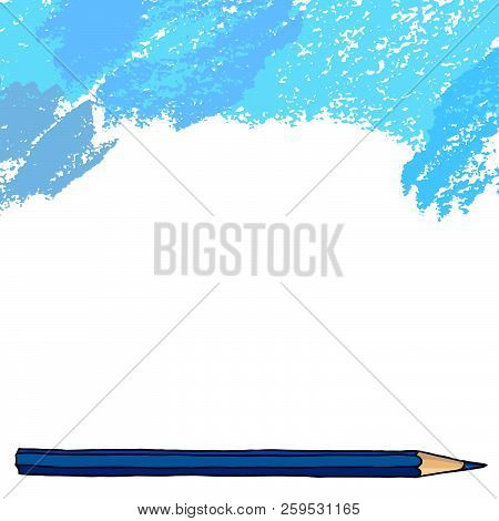Blue Pencil Strokes Frame
