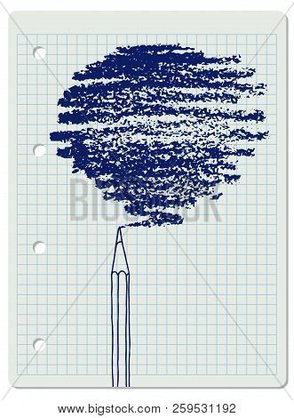 Pencil Strokes Blank Frame