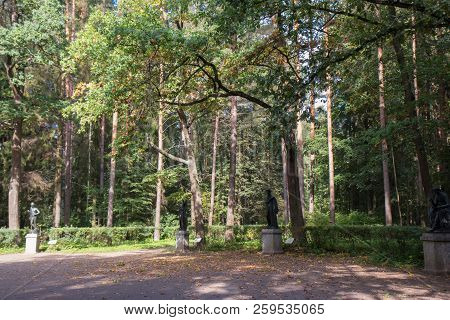 Pavlovsk, St Petersburg, Russia - September 10, 2018. Bronze Sculptures. Made According To The Origi