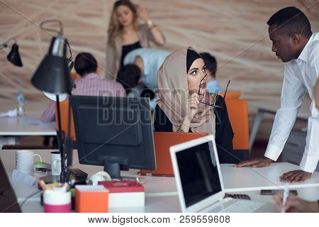 Startup Business People Group Working Everyday Job At Modern Office. Tech Office, Tech Company, Tech