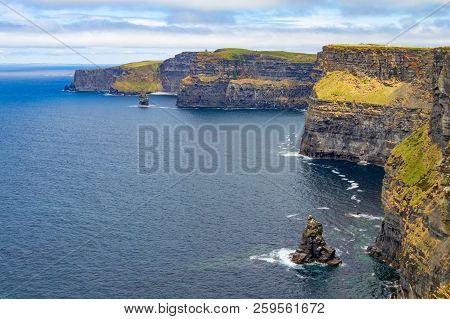 Cliffs Of Moher With Rocks And Ocean