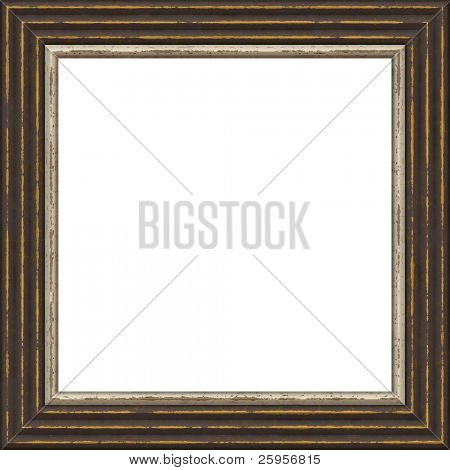 Prázdné scrathed dřevěný fotorámeček