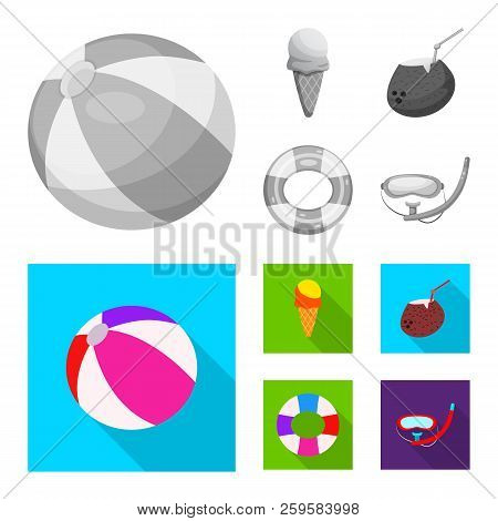 Vector Design Of Pool And Swimming Logo. Set Of Pool And Activity Vector Icon For Stock.