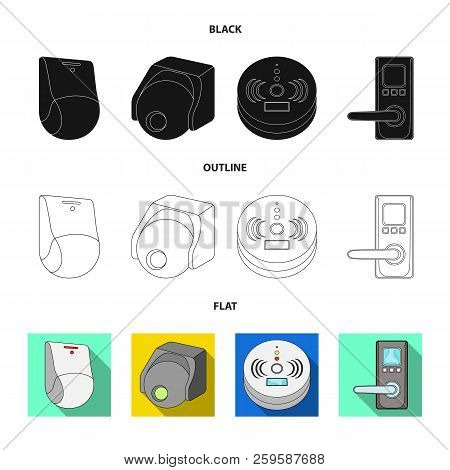 Vector Design Of Cctv And Camera Logo. Collection Of Cctv And System Stock Symbol For Web.