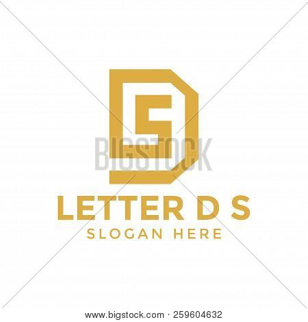 Letter D S Logo Icon Design Template Vector