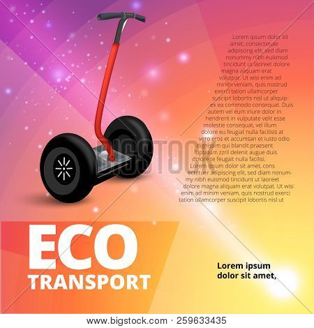 Vector Realistic Style Illustration For Posters, Banner, Advertising. Gyro Board On Abstract Backgro