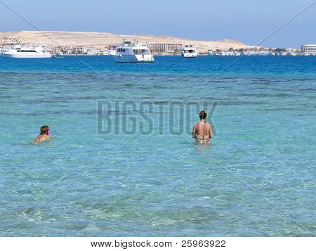 Lo snorkeling nel Mar Rosso, Egitto, Hurgada