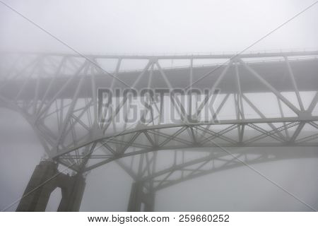 The Bluewater Bridges Were In A Fog On This Particular Morning