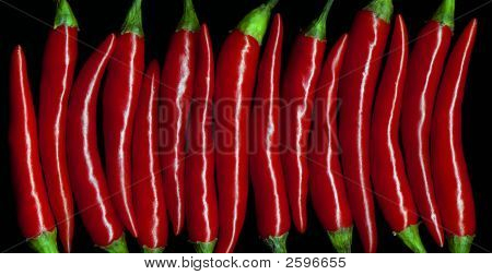 Chily červené papriky