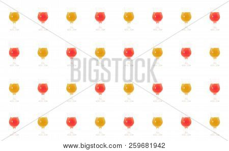 Evening Celebratory Drink Set Orange Red Cocktail Alcoholic Lemonade Citrus Indefinite Bright Backgr