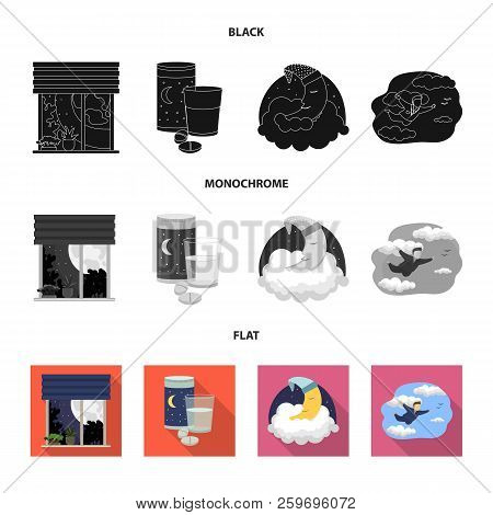 Vector Design Of Dreams And Night Symbol. Collection Of Dreams And Bedroom Vector Icon For Stock.