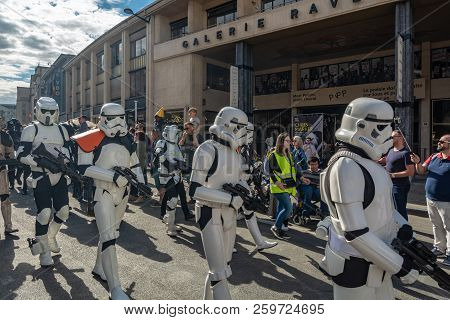 Brussels, Belgium - September 15,2018 : Brussels Celebrates The Comic Strip Festival With Exhibition
