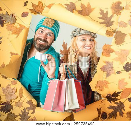 Black Friday Sale. Autumn Leaves Festival. Autumn Happy People And Joy Hello November. Black Friday 