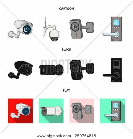 Vector Illustration Of Cctv And Camera Logo. Set Of Cctv And System Stock Symbol For Web.