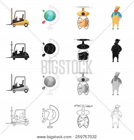 Vector Illustration Of Goods And Cargo Symbol. Set Of Goods And Warehouse Vector Icon For Stock.