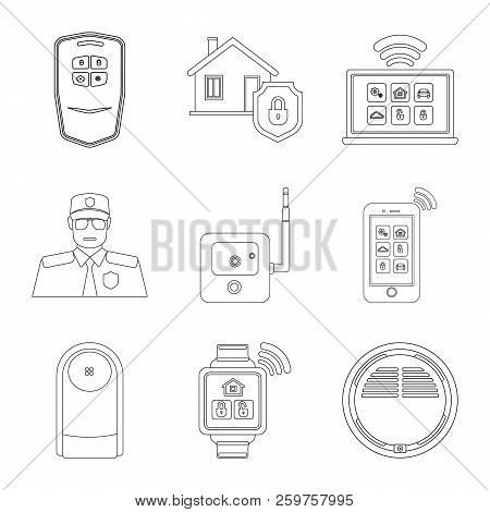 Vector Design Of Office And House Icon. Collection Of Office And System Vector Icon For Stock.