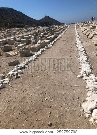 Ruins and archaeological site of Knidos, city of ancient greece  