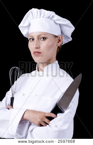 weibliche Chef halten die Tools des Handels