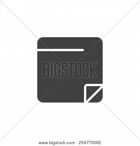 Sticky Note Vector Icon. Filled Flat Sign For Mobile Concept And Web Design. Sheet Of Note Paper Sim