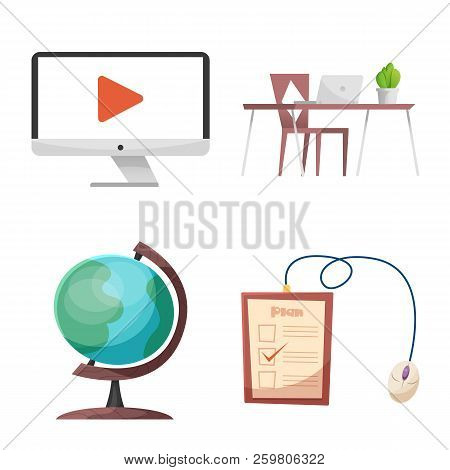 Vector Illustration Of Education And Learning Icon. Set Of Education And School Stock Vector Illustr