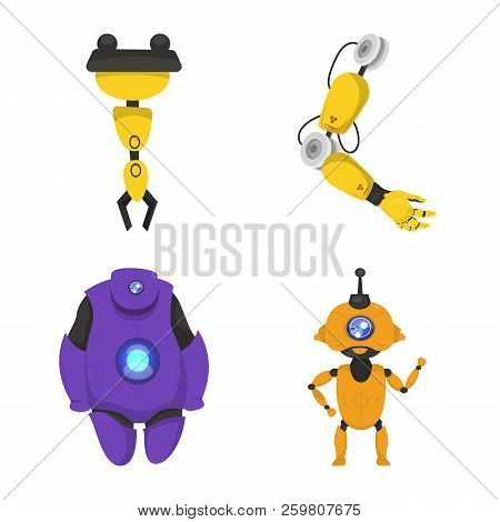 Vector Illustration Of Robot And Factory Icon. Collection Of Robot And Space Stock Vector Illustrati