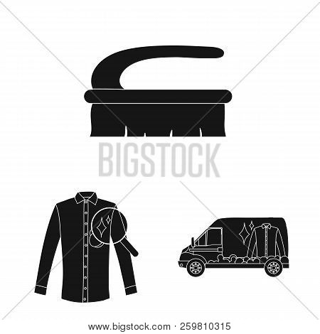 Isolated Object Of Laundry And Clean Symbol. Set Of Laundry And Clothes Stock Vector Illustration.