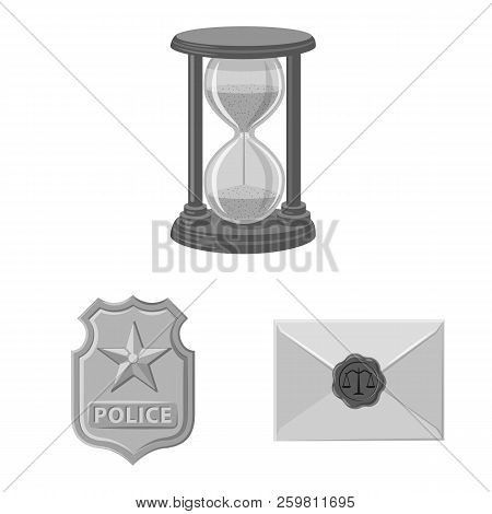 Vector Illustration Of Law And Lawyer Symbol. Collection Of Law And Justice Stock Symbol For Web.