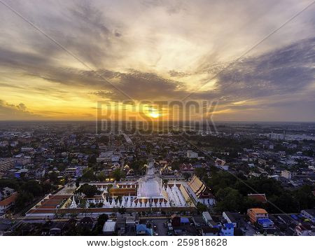Aerial Photo Of Wat Phra Mahathat Woramahawihan Nakhon Si Thammarat.