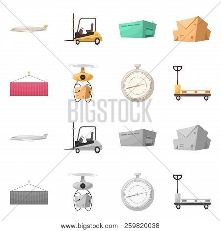 Vector Illustration Of Goods And Cargo Icon. Set Of Goods And Warehouse Vector Icon For Stock.