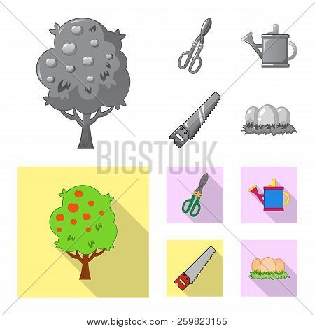 Vector Illustration Of Farm And Agriculture Logo. Set Of Farm And Plant Vector Icon For Stock.