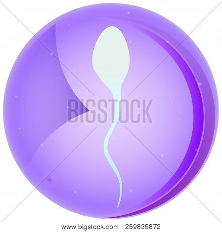 Spermatozoon Male Sex Cell. Vector Illustration. Living Organism.