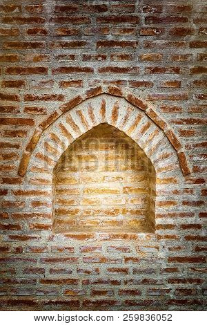 Image Of Immured Window In The Brick Wall