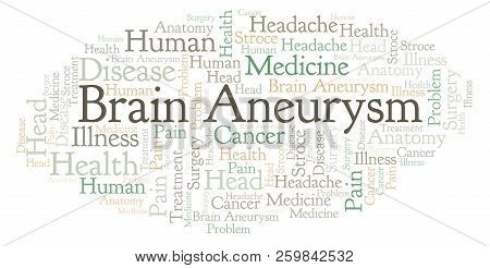 Brain Aneurysm Word Cloud. Wordcloud Made With Text Only.