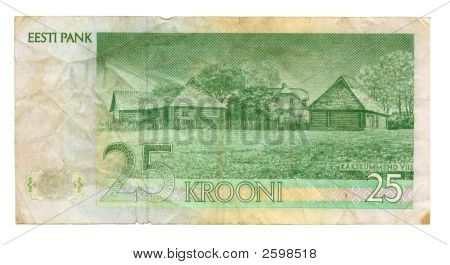 ตั๋ว 25 Kroon เอสโตเนีย 1991
