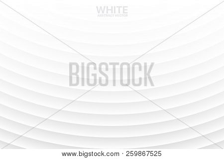 Clear Blank White Subtle Geometrical Vector Abstract Background. Light Empty Surface. 3d Conceptual 