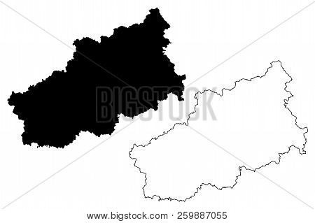 Tver Oblast (russia, Subjects Of The Russian Federation, Oblasts Of Russia) Map Vector Illustration,