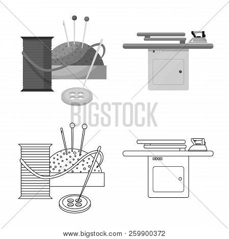 Vector Illustration Of Laundry And Clean Sign. Collection Of Laundry And Clothes Vector Icon For Sto