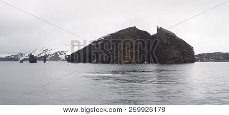 Landscape With Rocks On Deception Island, Antarctica